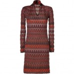 Missoni Saffron/Stone Wool-Blend Variegated Knit Dress