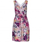 Oui Kleid white/red
