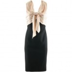 Paule Ka Powder Black Dress Bow