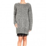 Pinko Dress Grau mit langen Ärmeln