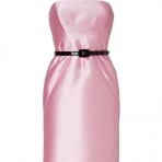 Ralph Lauren Black Peony Pink Structured Shine Blend Emmaline Dress