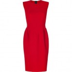 Roksanda Ilincic Ruby Red Double Wool-Crepe Pemberton Dress