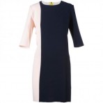 Roksanda Ilincic Sixties-Kleid Creme/Dunkelblau/Rot