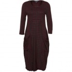 Sahara Oval Jersey Bubble Jerseykleid wine chocolate