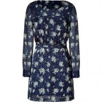 See by Chloé Navy Print Kleid
