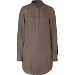 See by Chloé Pale Taupe Textured Silk Kleid