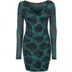 Supertrash Dedrape Jerseykleid emerald