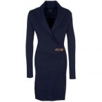 Tommy Hilfiger Harlem Wrap Dress Strickkleid midnight