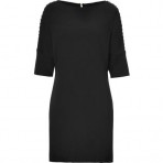Versace Black Laced Dolman Sleeve Dress
