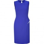 Versace Electric Blue Silk Sheath Dress