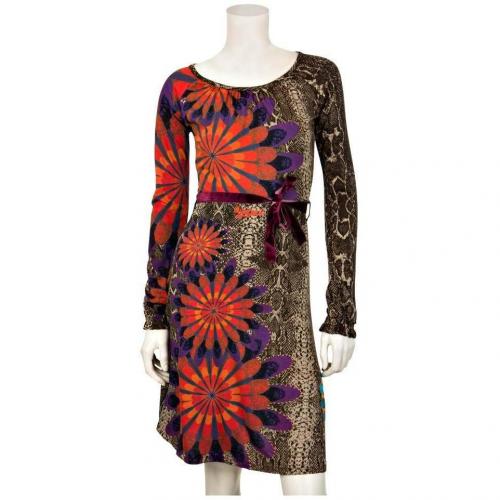 Desigual Jersey-Kleid Vest Tiffannelle Braun