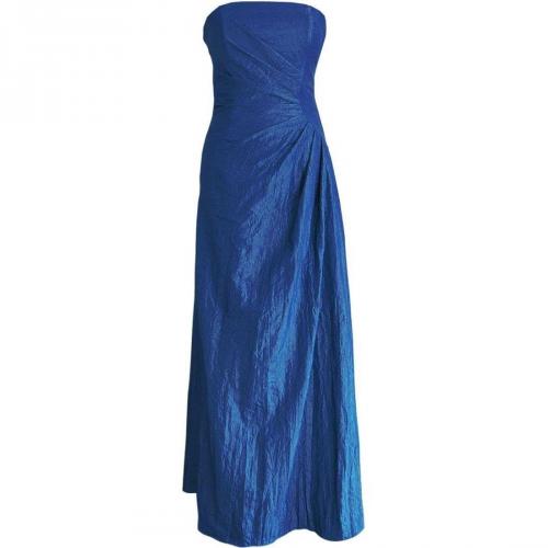 Fashionart langes Ballkleid blau Trägerlos 