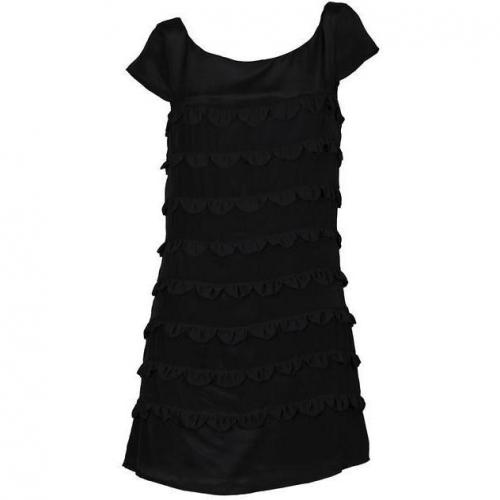 French Connection Kleid Fantail Frill Ruffle schwarz