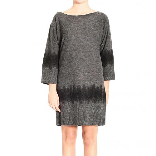 Giorgio Armani Round neck 3/4 sleeve needleful dress