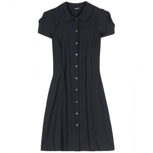 Jil Sander Navy Kleid Mit Bubikragen