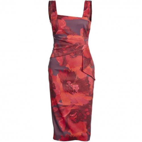 Karen Millen Etuikleid red/multi 