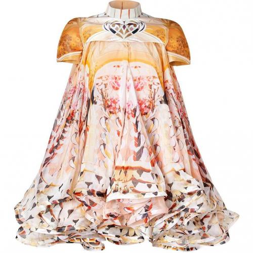 Mary Katrantzou Honey Cake A Flake Silk Dress