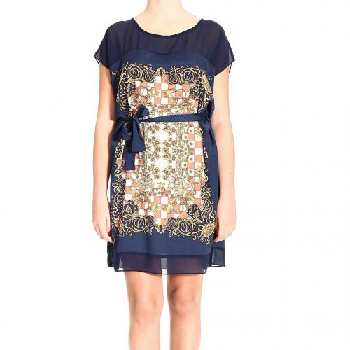 Orion London Short sleeve printed dress + belt