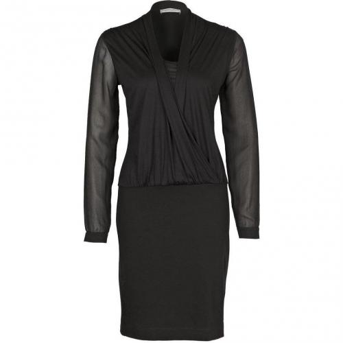 René Lezard Jerseykleid schwarz