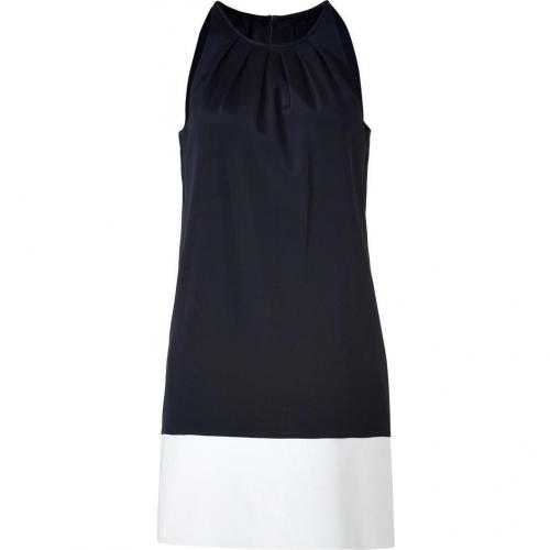 Theory Black/White Charlaine C Stretch Silk Dress