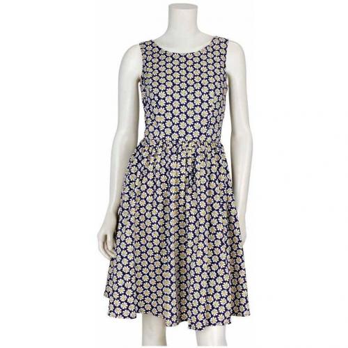 Warehouse Kleid Daisy Print Blau